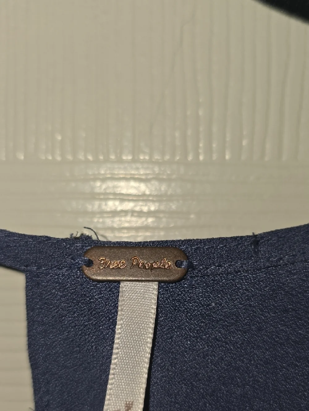 Free‎ People Navy Blue Peasant Blouse